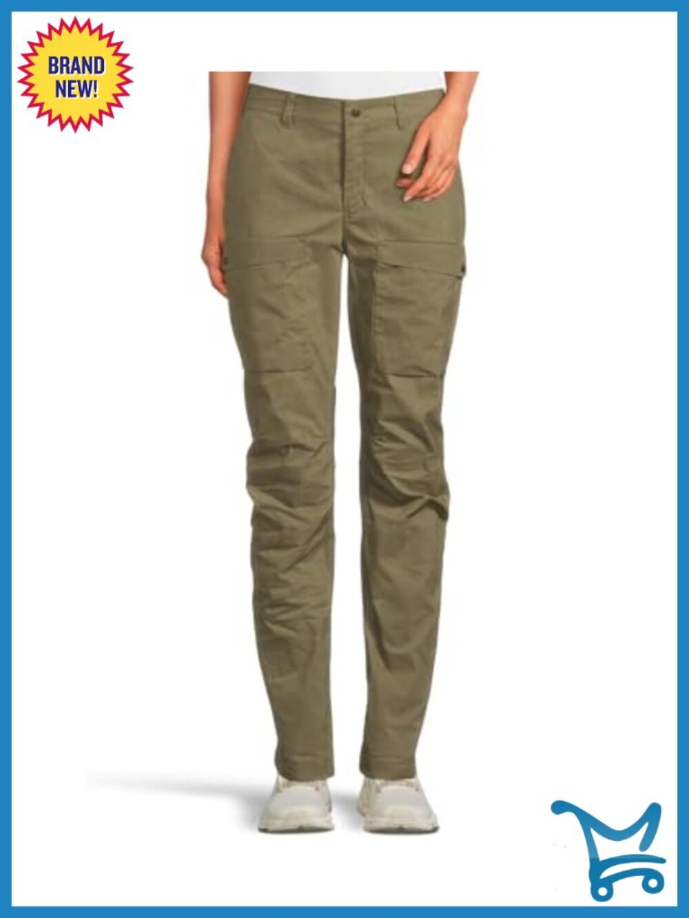 Women's Hybrid Trail Hiking Trousers Mid Rise Straight Fit Cargo Pants